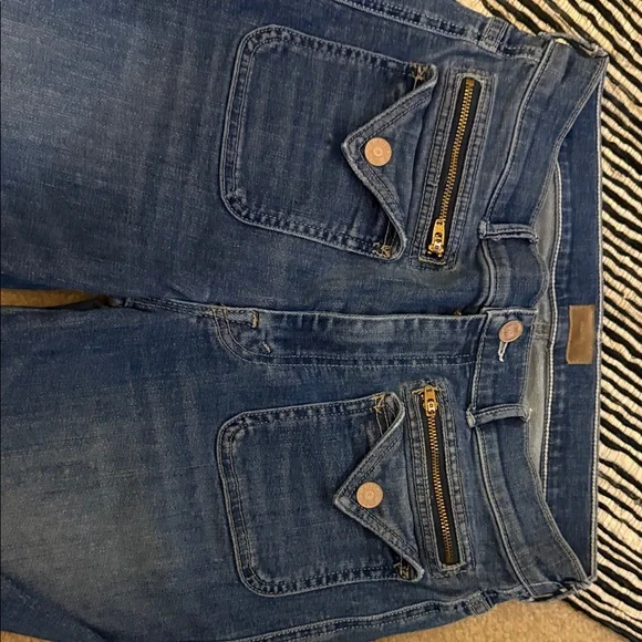 MOTHER Flare Jeans in Deep Blue - Picture 7 of 8